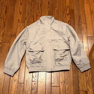 OAK + FORT Convertible Nylon Bomber Jacket/Vest - Gray - Men's XS - Like New